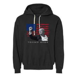 Trump For President 2024 Patriotic Triumph Maga Garment-Dyed Fleece Hoodie