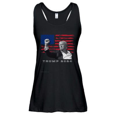Trump For President 2024 Patriotic Triumph Maga Ladies Essential Flowy Tank