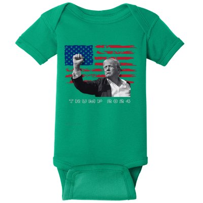 Trump For President 2024 Patriotic Triumph Maga Baby Bodysuit