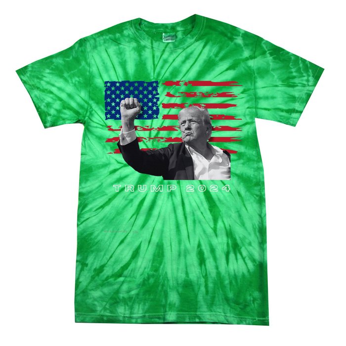 Trump For President 2024 Patriotic Triumph Maga Tie-Dye T-Shirt