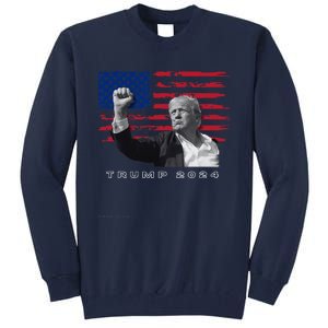 Trump For President 2024 Patriotic Triumph Maga Tall Sweatshirt