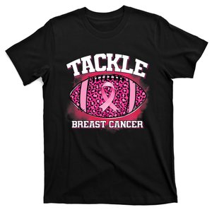 Tackle Football Pink Ribbon Breast Cancer Awareness T-Shirt