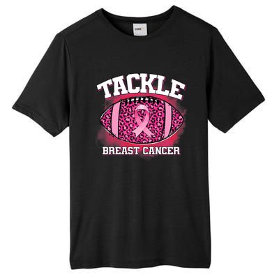 Tackle Football Pink Ribbon Breast Cancer Awareness Tall Fusion ChromaSoft Performance T-Shirt