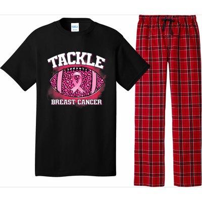 Tackle Football Pink Ribbon Breast Cancer Awareness Pajama Set