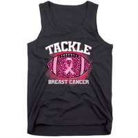 Tackle Football Pink Ribbon Breast Cancer Awareness Tank Top