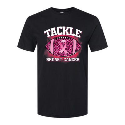 Tackle Football Pink Ribbon Breast Cancer Awareness Softstyle CVC T-Shirt