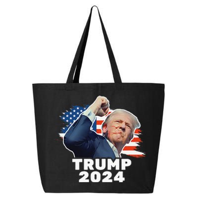 Trump Fist Pump Shot At Trump 2024 Trump Survives Rally 25L Jumbo Tote