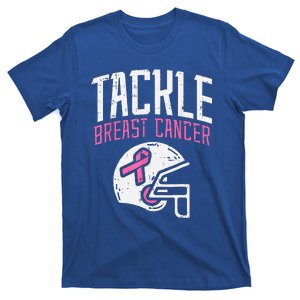 Tackle Football Pink Ribbon Breast Cancer Awareness T-Shirt