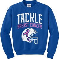 Tackle Football Pink Ribbon Breast Cancer Awareness Kids Sweatshirt