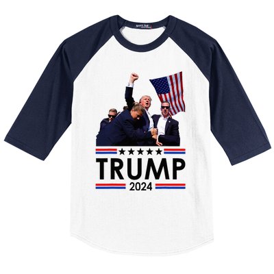 Trump Fist Pumped Fight Pray For Trump America Baseball Sleeve Shirt