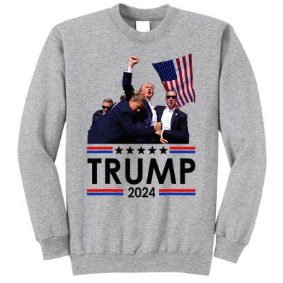 Trump Fist Pumped Fight Pray For Trump America Tall Sweatshirt