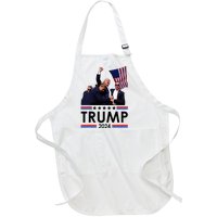 Trump Fist Pumped Fight Pray For Trump America Full-Length Apron With Pockets