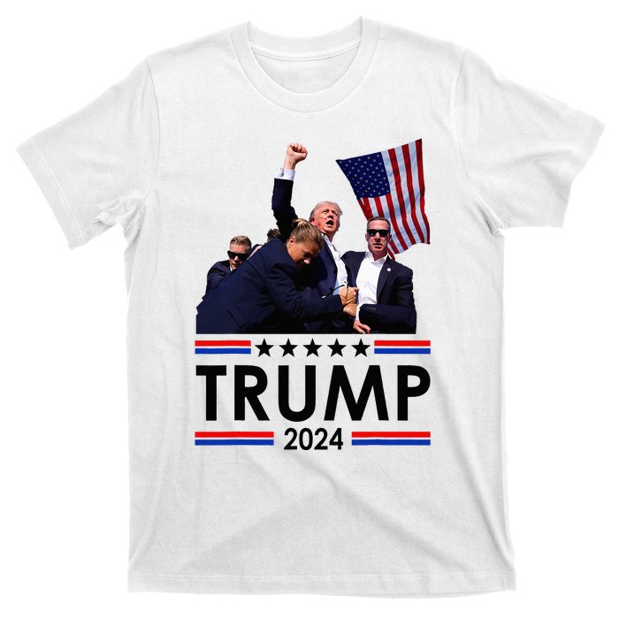 Trump Fist Pumped Fight Pray For Trump America T-Shirt