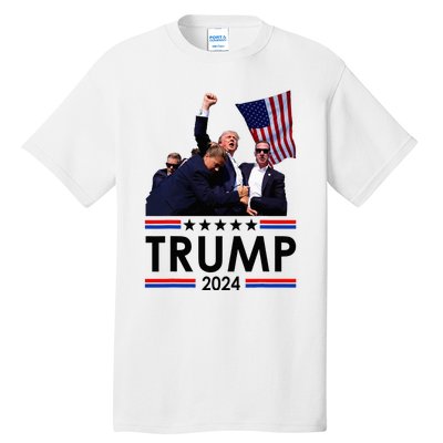 Trump Fist Pumped Fight Pray For Trump America Tall T-Shirt