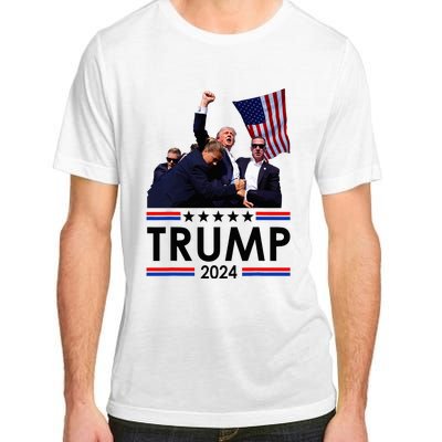 Trump Fist Pumped Fight Pray For Trump America Adult ChromaSoft Performance T-Shirt