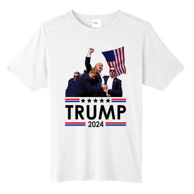 Trump Fist Pumped Fight Pray For Trump America Tall Fusion ChromaSoft Performance T-Shirt