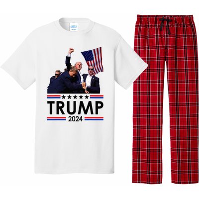 Trump Fist Pumped Fight Pray For Trump America Pajama Set