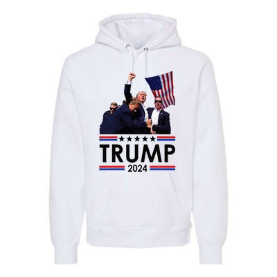 Trump Fist Pumped Fight Pray For Trump America Premium Hoodie