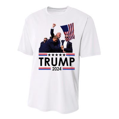 Trump Fist Pumped Fight Pray For Trump America Performance Sprint T-Shirt