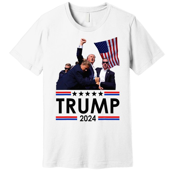 Trump Fist Pumped Fight Pray For Trump America Premium T-Shirt