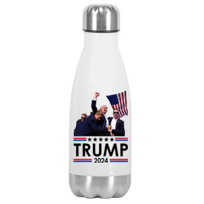 Trump Fist Pumped Fight Pray For Trump America Stainless Steel Insulated Water Bottle