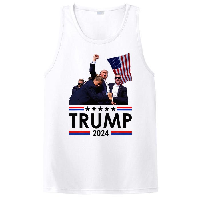 Trump Fist Pumped Fight Pray For Trump America PosiCharge Competitor Tank