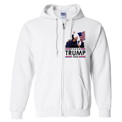 Trump Fist Pumped Fight Pray For Trump America Full Zip Hoodie