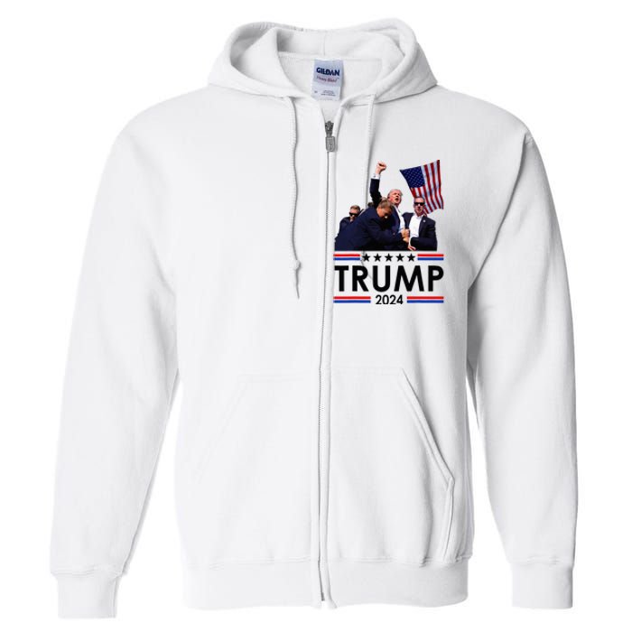 Trump Fist Pumped Fight Pray For Trump America Full Zip Hoodie