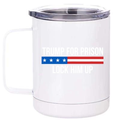 Trump For Prison Lock Him Up 12 oz Stainless Steel Tumbler Cup