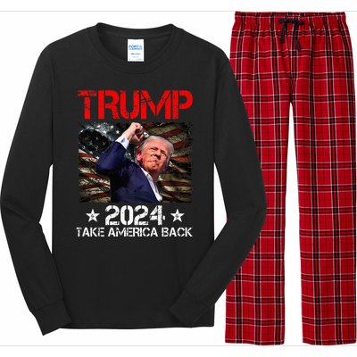 Trump Fist Pump Shot At Trump 2024 Trump Survives Rally Premium Long Sleeve Pajama Set