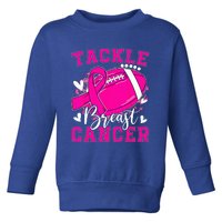 Tackle Football Pink Ribbon Breast Cancer Awareness Toddler Sweatshirt