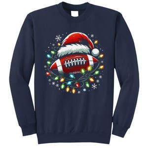 Ta26santa Football Player Christmas Lights Sweatshirt