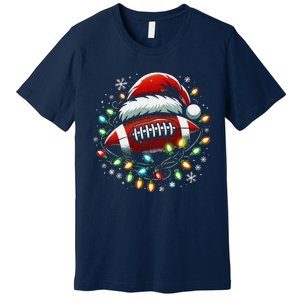 Ta26santa Football Player Christmas Lights Premium T-Shirt