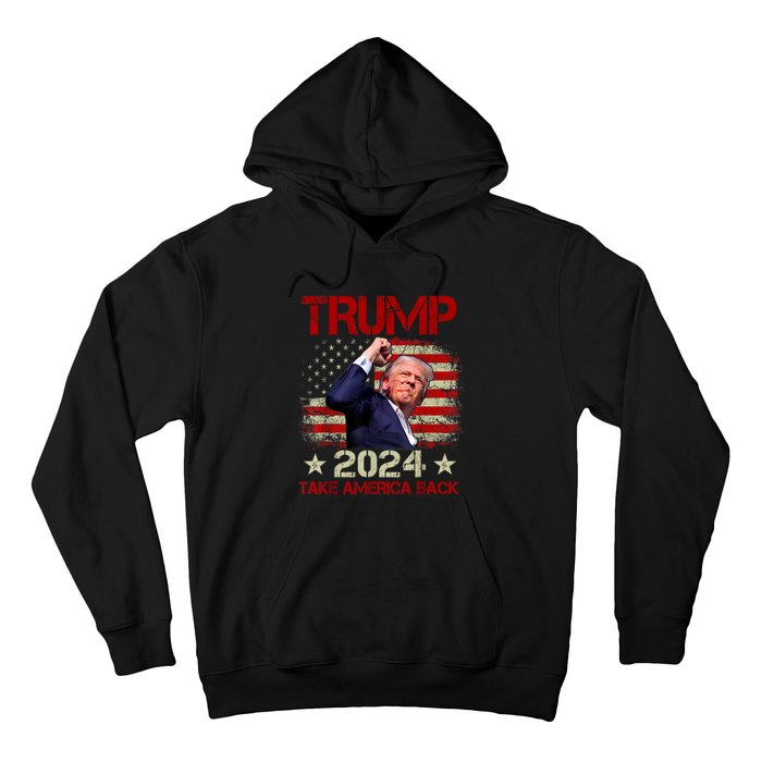 Trump Fist Pump Shot At Trump 2024 Trump Survives Rally Hoodie