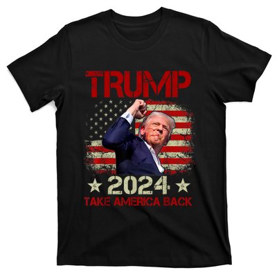 Trump Fist Pump Shot At Trump 2024 Trump Survives Rally T-Shirt