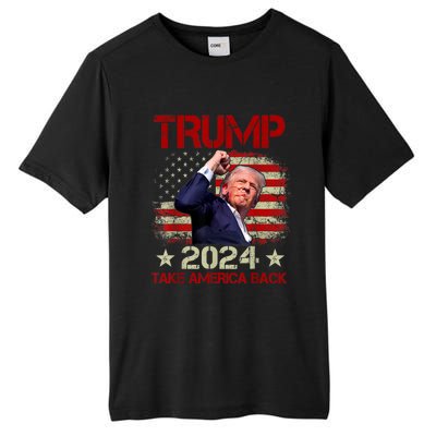 Trump Fist Pump Shot At Trump 2024 Trump Survives Rally Tall Fusion ChromaSoft Performance T-Shirt