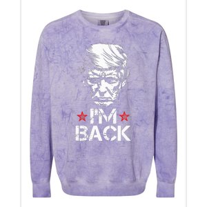 Trump For President 2024 Trump Won Trump IM Back Colorblast Crewneck Sweatshirt