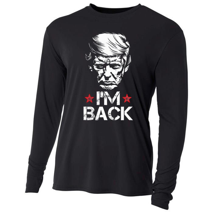 Trump For President 2024 Trump Won Trump IM Back Cooling Performance Long Sleeve Crew