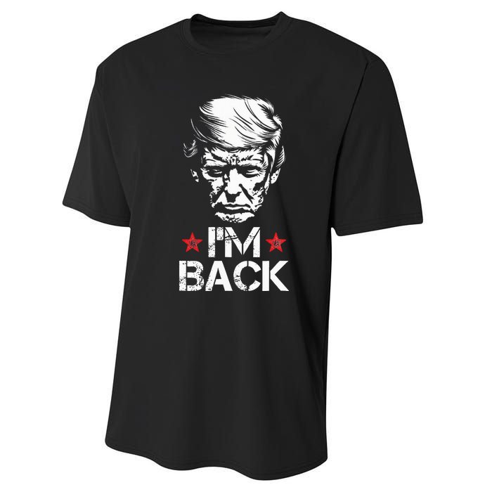 Trump For President 2024 Trump Won Trump IM Back Performance Sprint T-Shirt