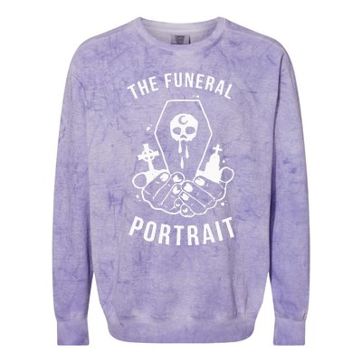 The Funeral Portrait Coffin Skull Colorblast Crewneck Sweatshirt