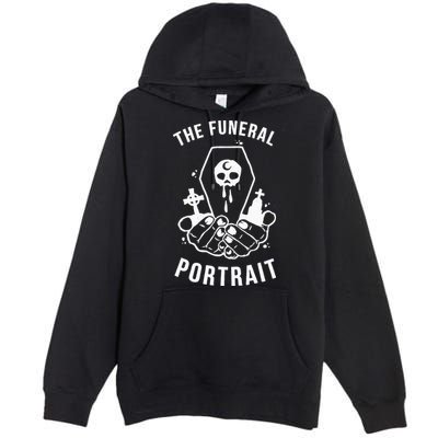 The Funeral Portrait Coffin Skull Premium Pullover Hoodie