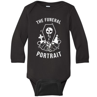 The Funeral Portrait Coffin Skull Baby Long Sleeve Bodysuit