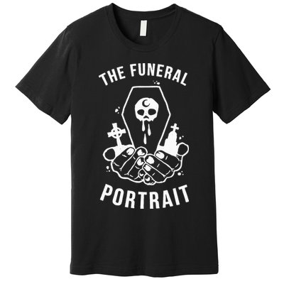 The Funeral Portrait Coffin Skull Premium T-Shirt