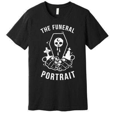 The Funeral Portrait Coffin Skull Premium T-Shirt