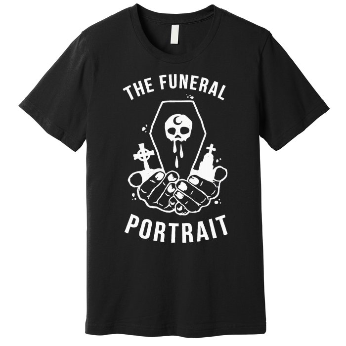 The Funeral Portrait Coffin Skull Premium T-Shirt