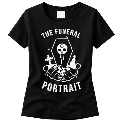 The Funeral Portrait Coffin Skull Womens T-Shirt