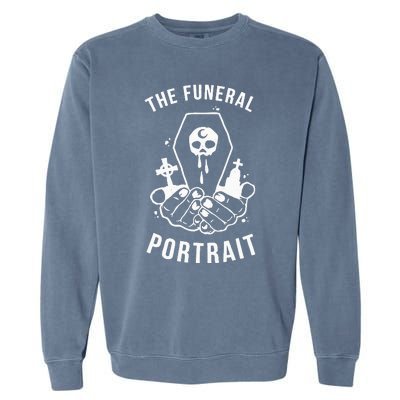 The Funeral Portrait Coffin Skull Garment-Dyed Sweatshirt