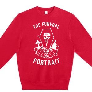 The Funeral Portrait Coffin Skull Premium Crewneck Sweatshirt