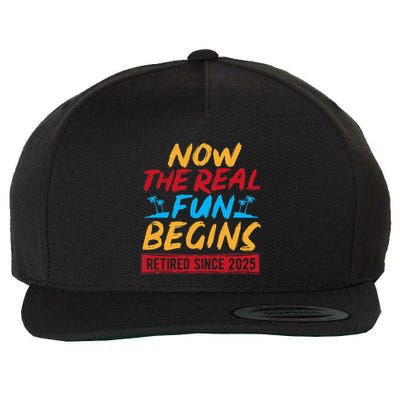 Tropical Fun Palm Tree Vacation Theme For Retirement 2025 Wool Snapback Cap