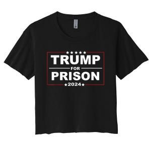 Trump For Prison 2024 Support Trump 4th Of July Women's Crop Top Tee